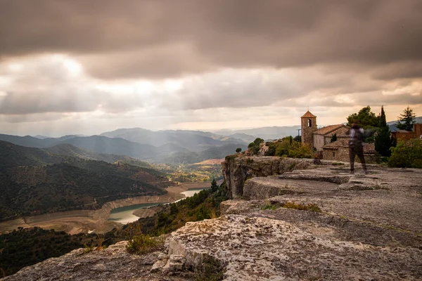 Vista Panorámica Del Pueblo Siurana Cataluña España —  Fotos de Stock