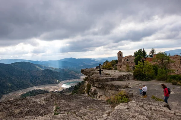 Panoramautsikt Över Byn Siurana Katalonien Spanien — Stockfoto