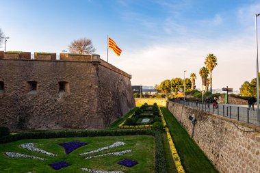 Montjuic Kalesi barcelona, Katalonya, İspanya
