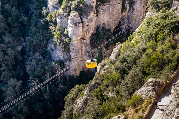 Cableway Montserrat Monastery Mountain Barcelona Catalonia — Stock Photo, Image