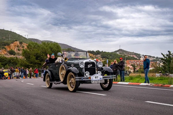 Marzec 2018 Ford Edycja Międzynarodowa Wyścig Samochodów Zabytkowych Barcelona Sitges — Zdjęcie stockowe