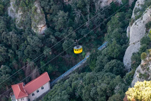 Cableway Montserrat Monastery Mountain Barcelona Catalonia — Stock Photo, Image