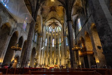 Santa Maria del Mar church in Barcelona, Catalonia, Spain.
