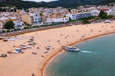 Tossa de Mar kalesi, Costa Brava, Katalonya, İspanya.
