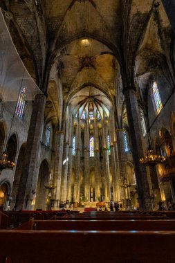 Santa Maria del Mar church in Barcelona, Catalonia, Spain.