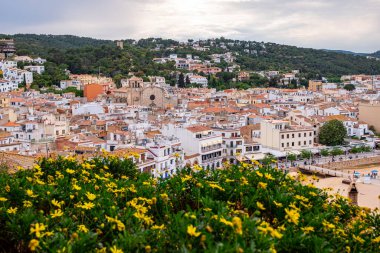 Tossa de Mar kalesi, Costa Brava, Katalonya, İspanya.