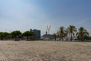 Barcelona 'daki Port Vell, Katalonya, İspanya.