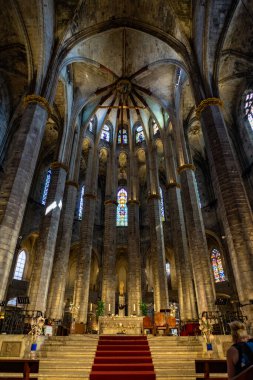Santa Maria del Mar church in Barcelona, Catalonia, Spain.