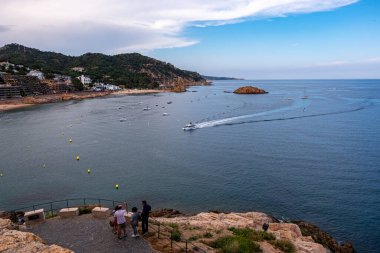 Tossa de Mar kalesi, Costa Brava, Katalonya, İspanya.