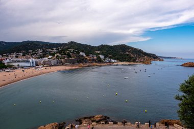 Tossa de Mar kalesi, Costa Brava, Katalonya, İspanya.