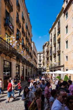 Temps de un, Girona, Katalonya, İspanya 'da çiçek festivali