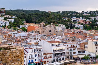 Tossa de Mar kalesi, Costa Brava, Katalonya, İspanya.