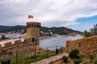Tossa de Mar kalesi, Costa Brava, Katalonya, İspanya.