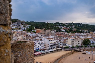 Tossa de Mar kalesi, Costa Brava, Katalonya, İspanya.