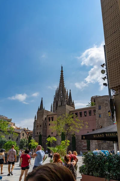 Catedral Barcelona Bairro Gótico Catalunha Espanha — Fotografia de Stock