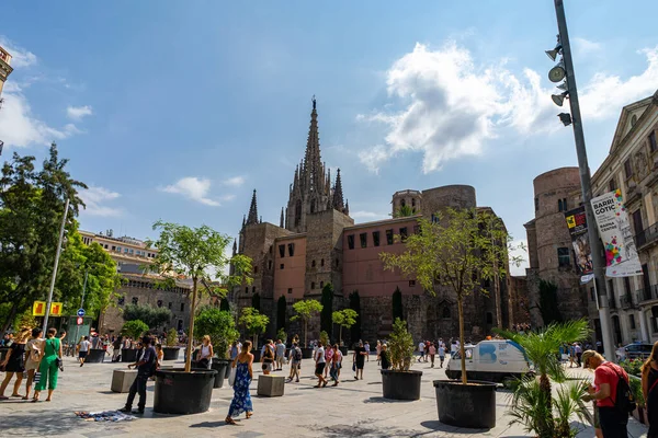 Catedral Barcelona Bairro Gótico Catalunha Espanha — Fotografia de Stock