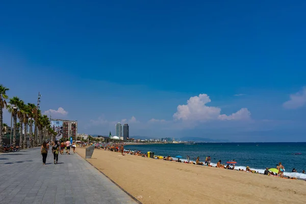 Playa Barceloneta Barcelona Cataluña España —  Fotos de Stock