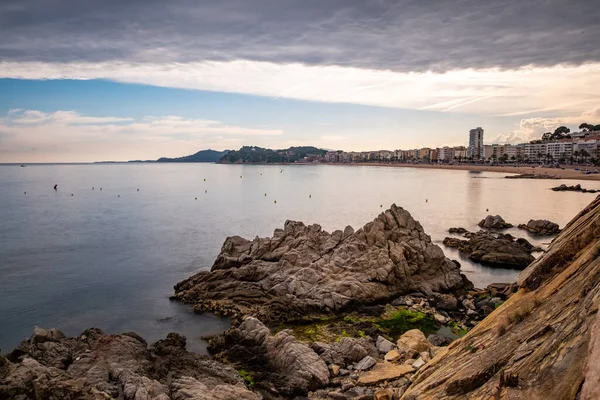 Katalonya Nın Costa Brava Sındaki Lloret Mar Plajı Spanya — Stok fotoğraf