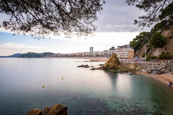 Plaża Lloret Mar Costa Brava Katalonii Hiszpania — Zdjęcie stockowe