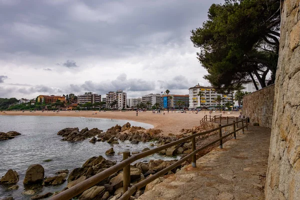 Katalonya Nın Costa Brava Sındaki Lloret Mar Plajı Spanya — Stok fotoğraf