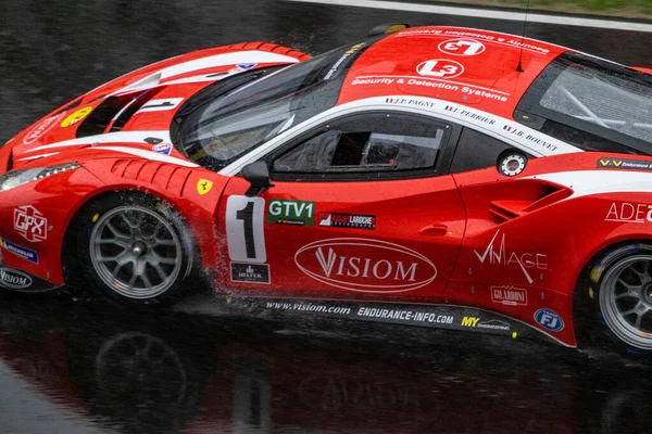 Ferrari 488 Endurance Sorozat Verseny Circuit Barcelona Catalunya — Stock Fotó