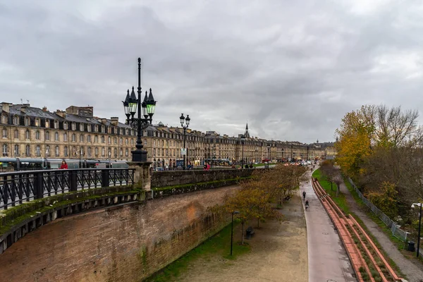 Utcai Kilátás Bordeaux Városban Franciaország — Stock Fotó