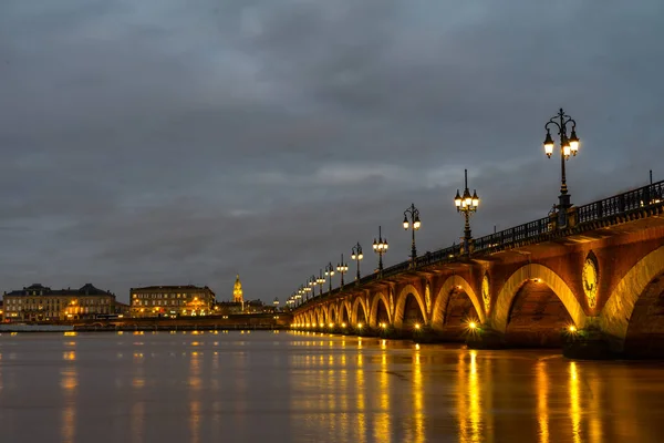 Pont Pierre Bordeaux Ban Franciaország — Stock Fotó