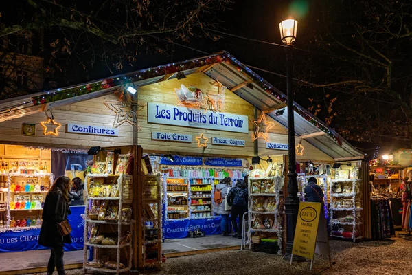 stock image Grand Marche de Noel, Bordeaux Christmas market in France.