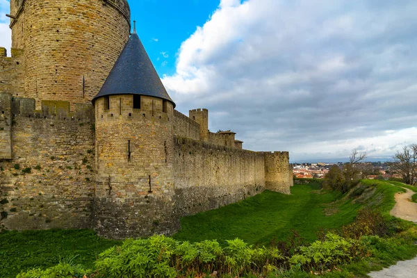 Ciudad Medieval Fortificada Carcasona Francia —  Fotos de Stock