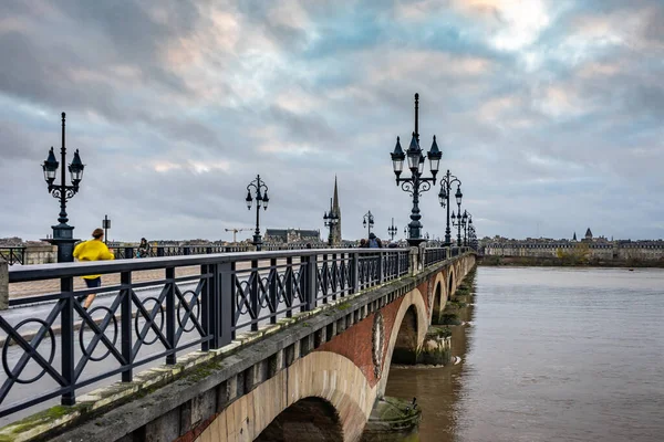 Pont Pierre Bordeaux Francja — Zdjęcie stockowe