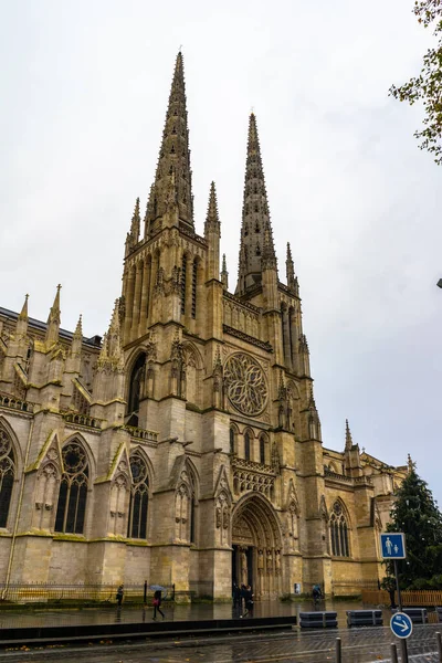 Cathedrale Saint Andre Pey Berland Tower Bordeaux France — Stock Photo, Image