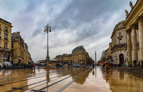 法国波尔多的Comedie广场 — 图库照片