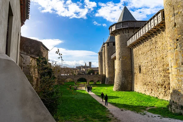 Fortificata Città Medievale Carcassonne Francia — Foto Stock