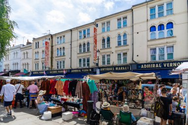 Notting Hill 'deki Portobello Pazarı, Londra, İngiltere, İngiltere