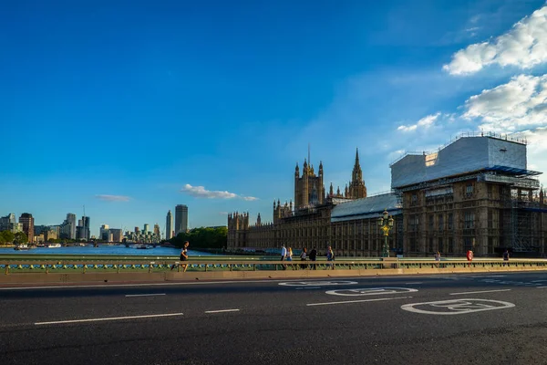 Биг Бен Парламент Вестминстерский Мост Лондоне Великобритания — стоковое фото