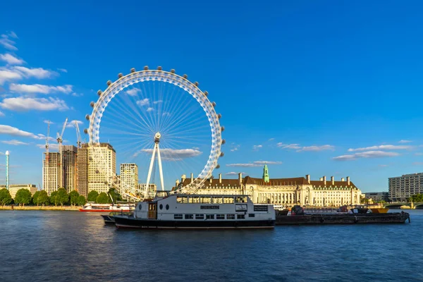 London Eye River Thames Londra Ngiltere — Stok fotoğraf