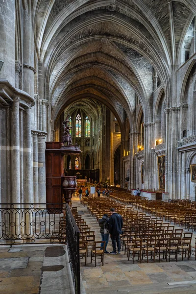 Cathedrale Saint Andre Interior Bordeaux Γαλλία — Φωτογραφία Αρχείου