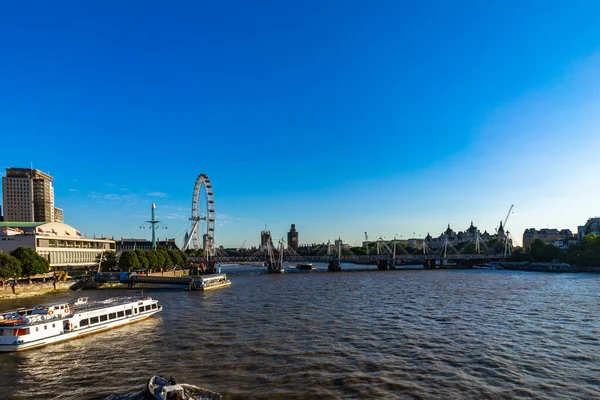 Лондонский Горизонт Моста Ватерлоо Англии Великобритания — стоковое фото