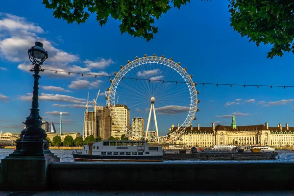 London Eye River Thames London — стоковое фото
