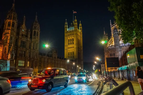 Westminster Abbey Nachts Londen Engeland Verenigd Koninkrijk — Stockfoto