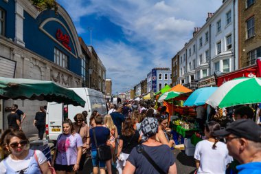 Notting Hill 'deki Portobello Pazarı, Londra, İngiltere, İngiltere