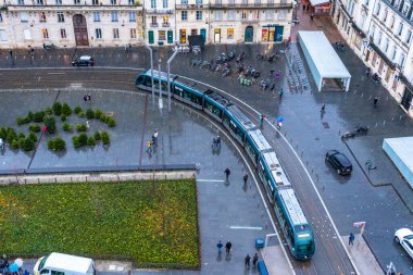 Fransa Bordeaux 'daki Katedral Saint Andre ve Pey Berland Kulesi.