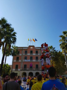 Castellers, Katalonya insan kulesi Castelldefels, İspanya geleneği.