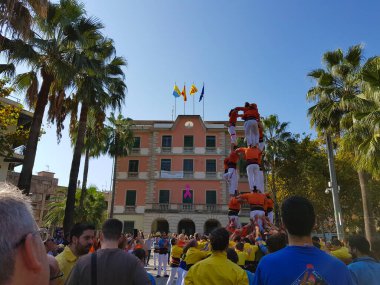 Castellers, Katalonya insan kulesi Castelldefels, İspanya geleneği.