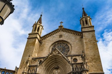 Vilafranca del Penedes 'teki Santa Maria Kilisesi, Katalonya, İspanya.