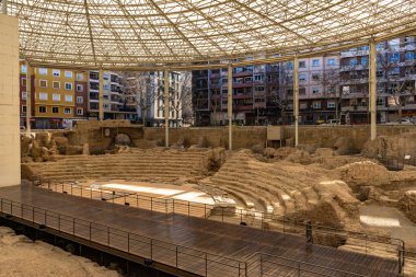 Zaragoza, İspanya 'daki Caesaraugusta Tiyatro Müzesi.