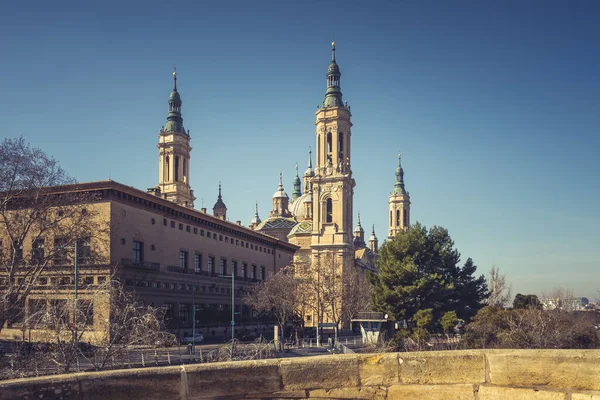 Basilique Nuestra Senora Del Pilar Cathédrale Saragosse Espagne — Photo