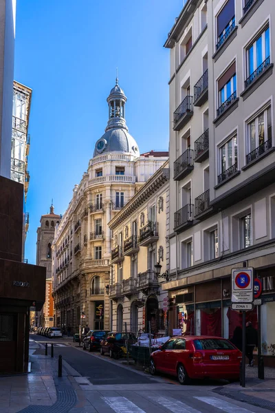 Ancien Bâtiment Bancaire Banco Zaragozano Saragosse Espagne — Photo