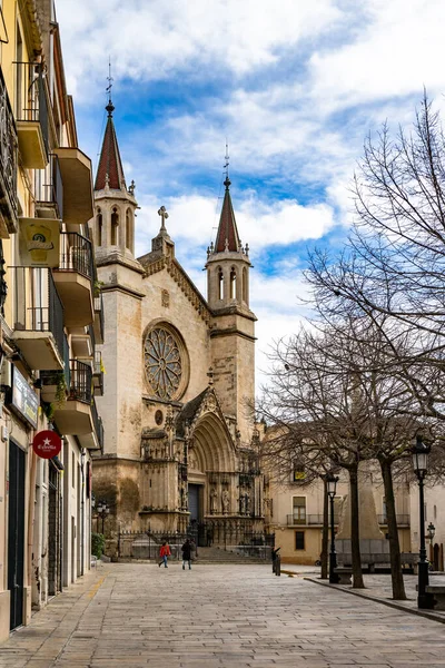 Basílica Santa Maria Vilafranca Del Penedes Catalunha Espanha — Fotografia de Stock