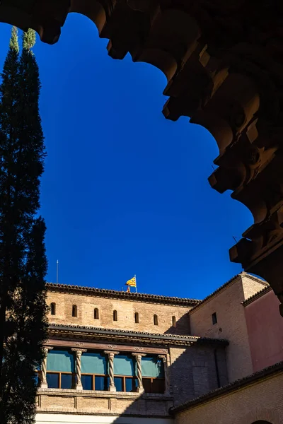 Palacio Aljaferia Palacio Islámico Medieval Fortificado Zaragoza España — Foto de Stock
